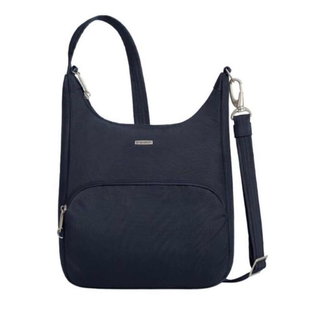 Travelon Women's Black Anti-Theft Classic Essential Messenger Crossbody Bag